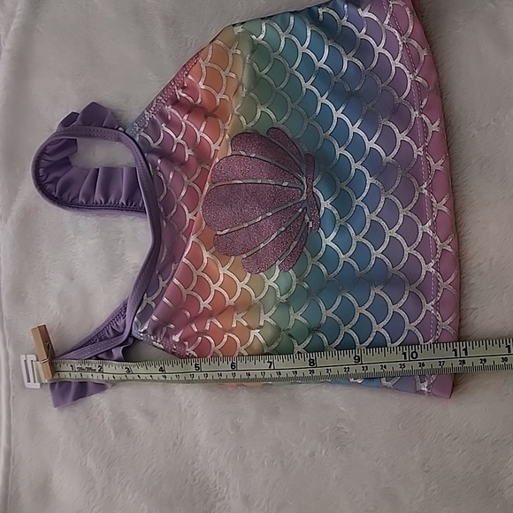 MONKEY BARS Tankini top. Mermaid/Rainbow Pastels. Size: 2/3Y (2T-3T) - Picture 7 of 7